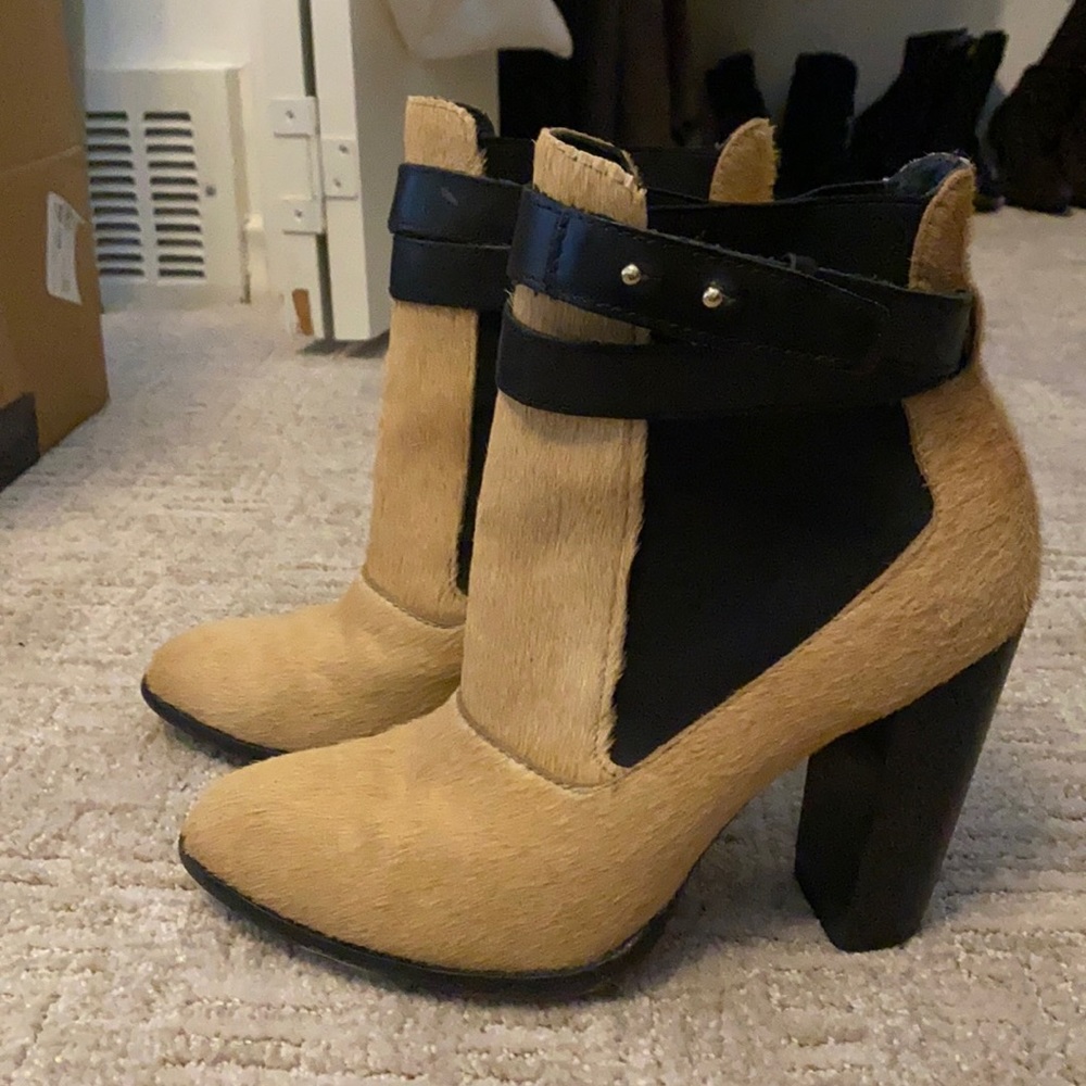 Elizabeth & James Pony Hair Booties